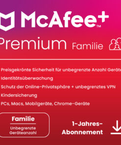 McAfee+ Premium Family Security (6 User - 1 Jahr) EU ESD